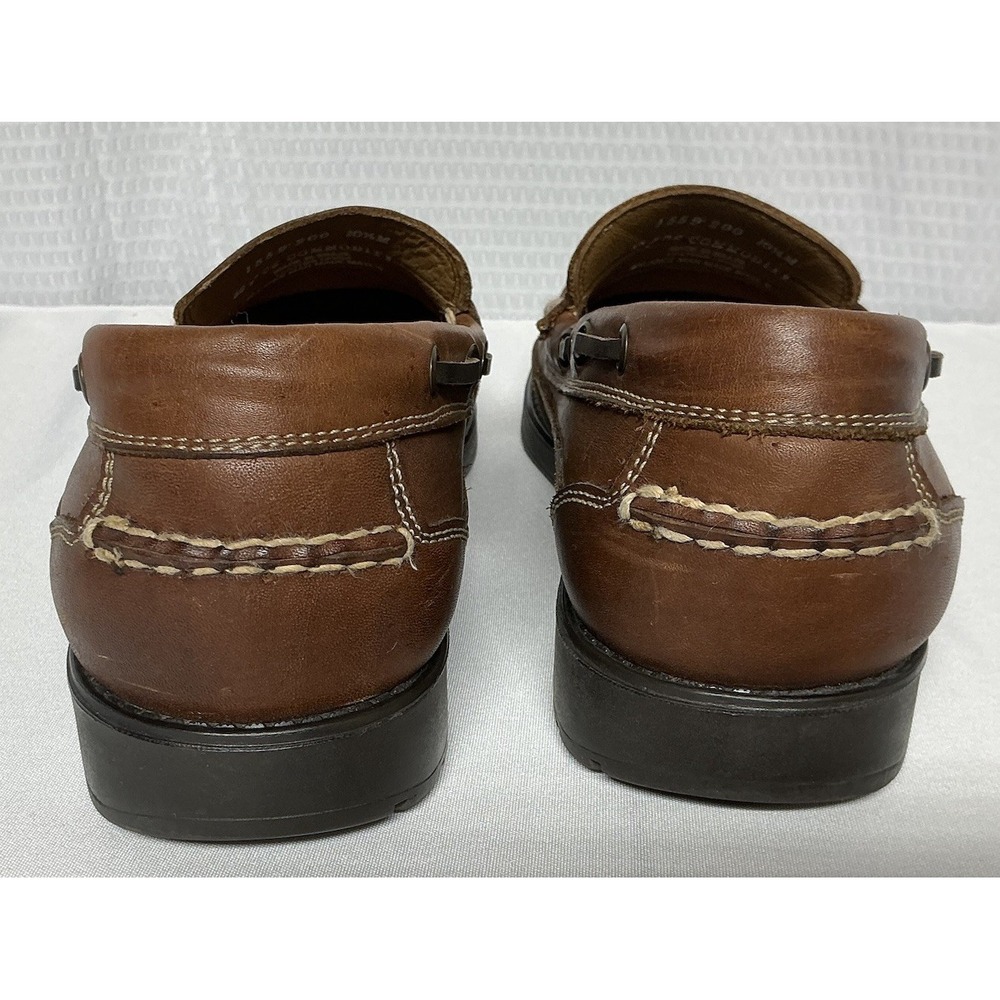 Vtg Bass Flex Commodity Mens Size 10.5m Shoes Leather Penny Loafers Brown Euc View 5